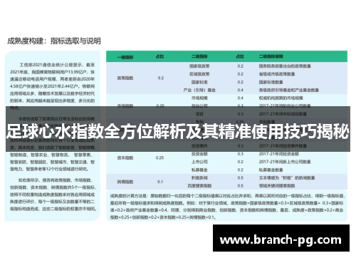足球心水指数全方位解析及其精准使用技巧揭秘